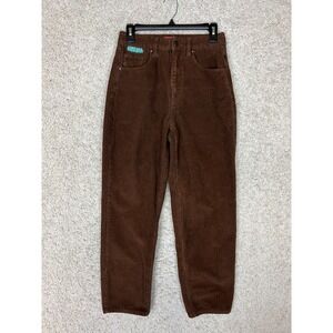 Empyre Tori Corduroy Pants Womens Size 1 Brown Baggy Fit Straight Leg High Rise
